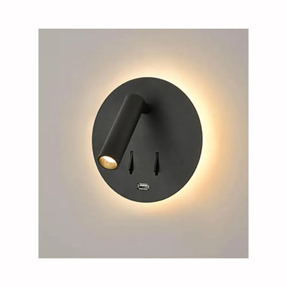 701BW LED Reading Light Matt Black