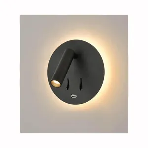 701BW LED Reading Light Matt Black