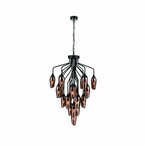 743/22-0242LF 22 Light Suspended Light Matt Black