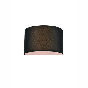 7811/141BW Wall Light with Flush Shade Black