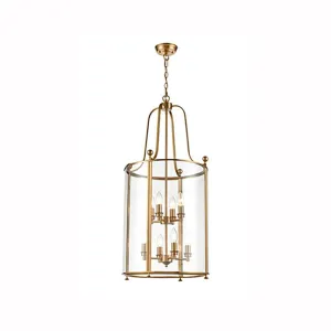 8-0207AL 8 Light Indoor Lantern Antique Gold