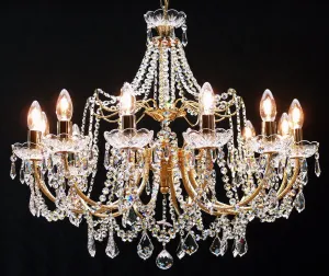 824/12 Andrea 12 Light Multi Arm Light French Gold
