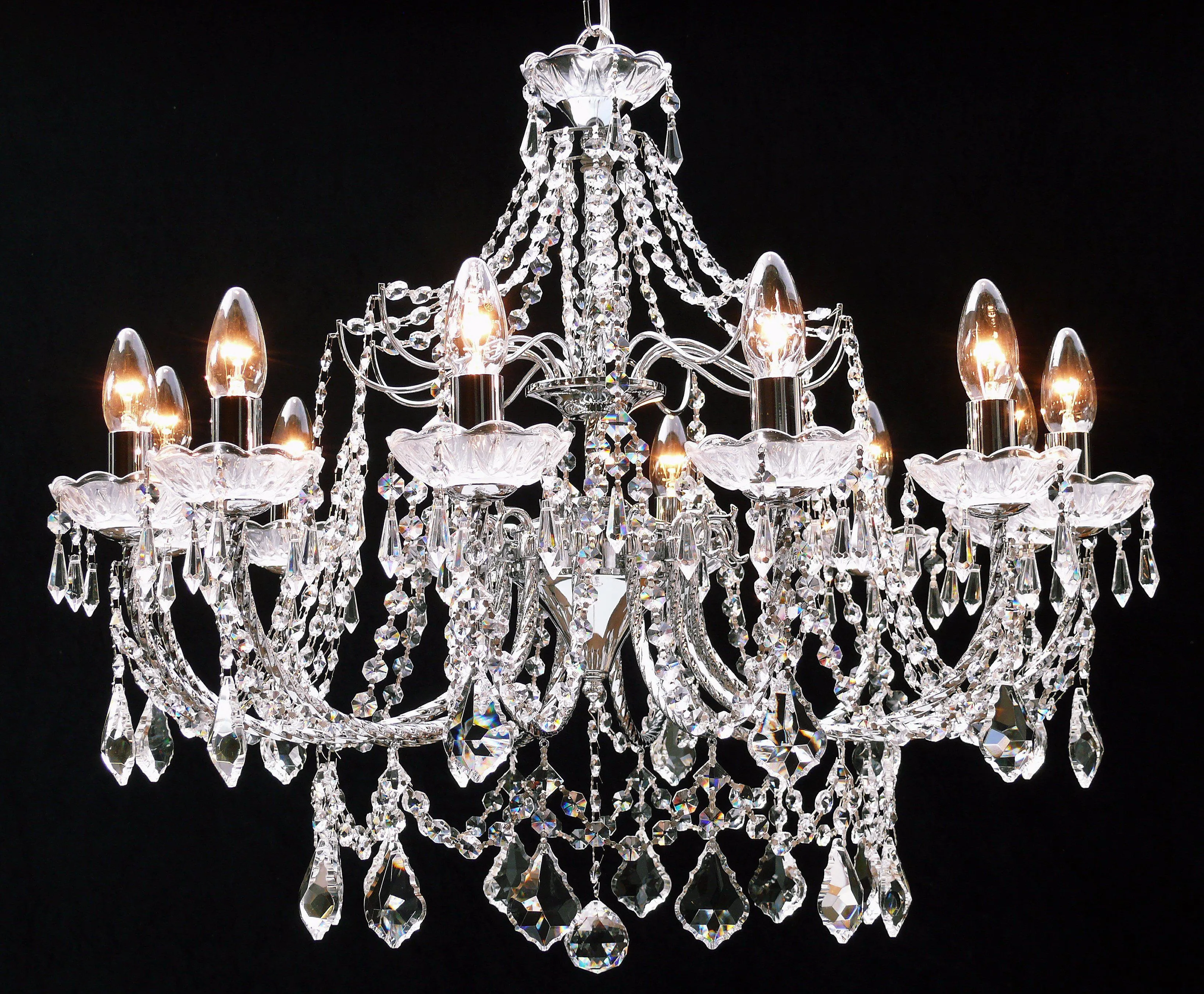 825/12 Andrea 12 Light Multi Arm Light Polished Chrome