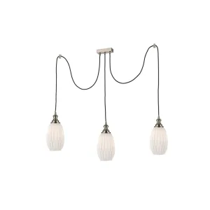 843/3-7242LF 3 Light Suspended Light Satin Nickel