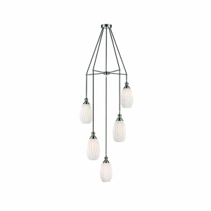 843/5-1242LF 5 Light Suspended Light Satin Nickel