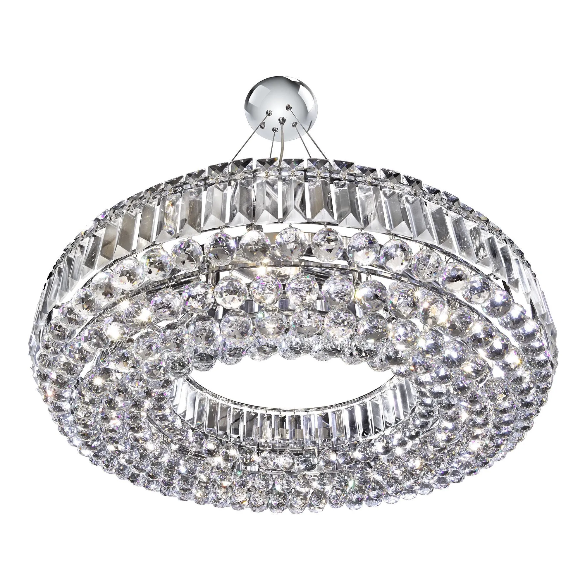 9392CC Vesusius Chrome 10 Light Suspended Light