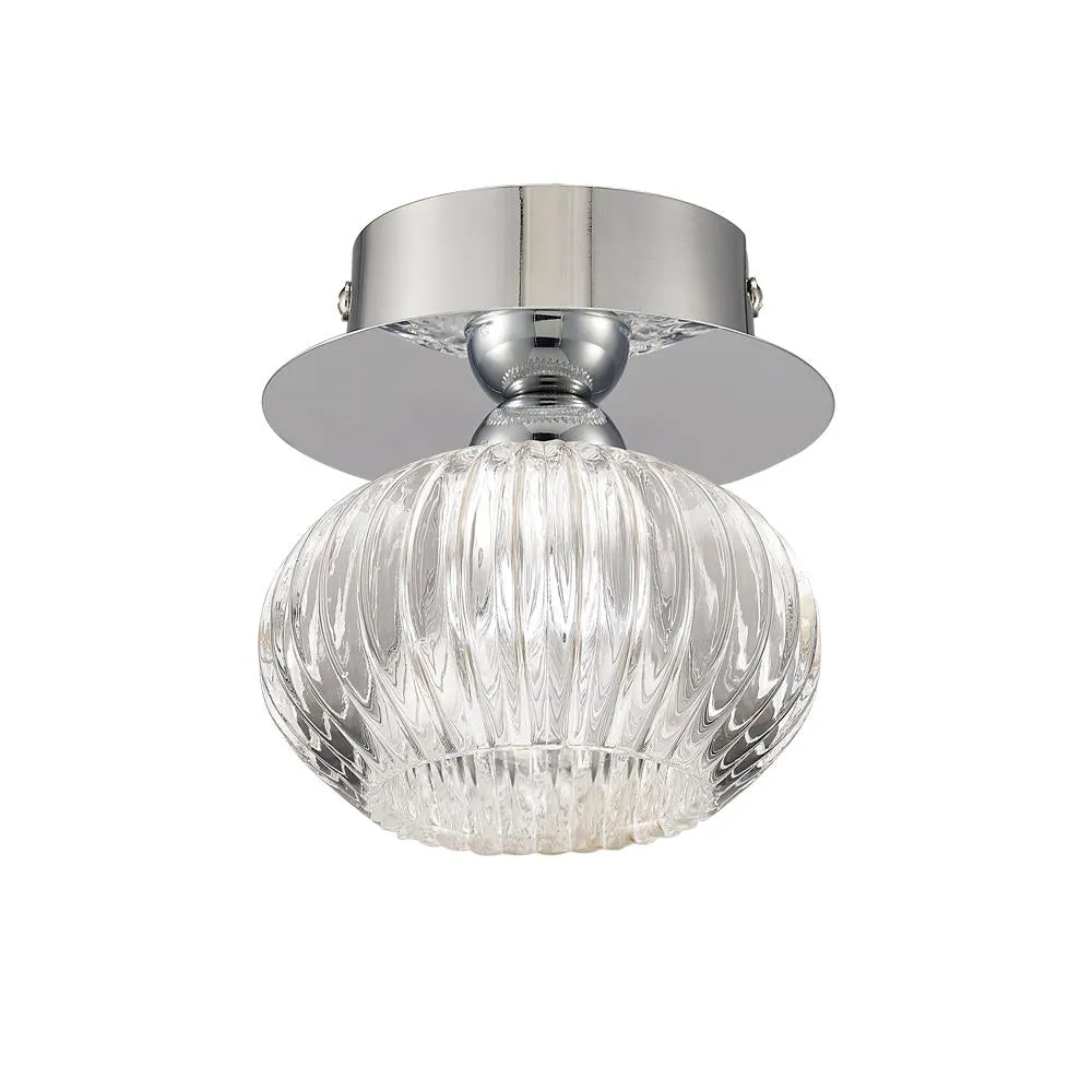 9475FC Flush Ceiling Light Satin Nickel