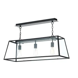 ACA0322 3 Light Suspended Light Black