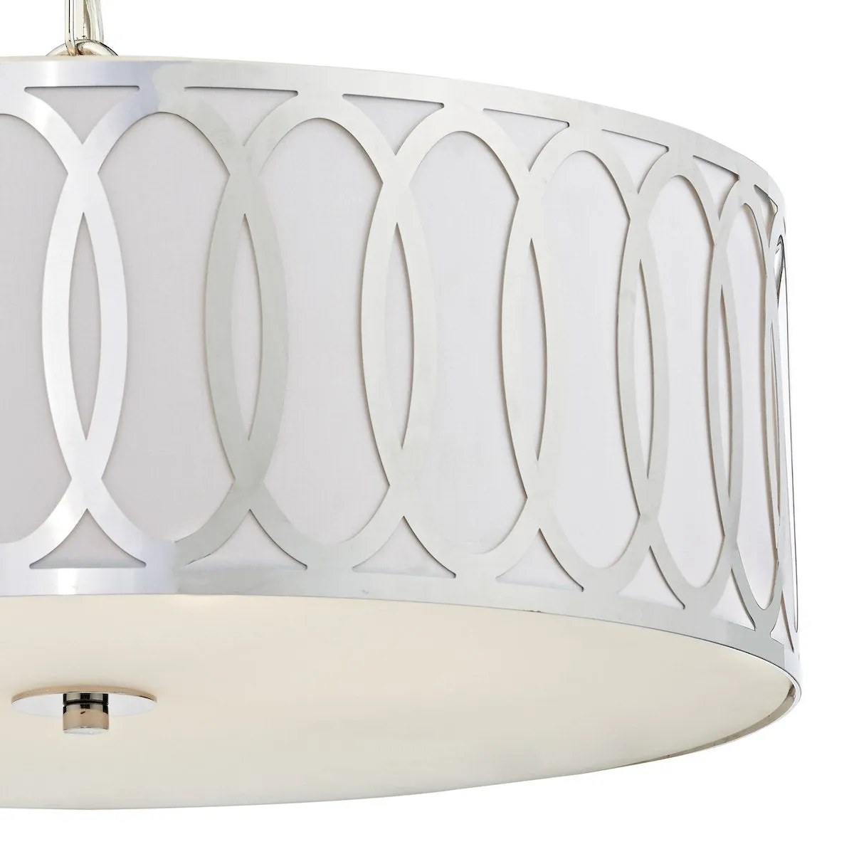 ACU0550 5 Light Suspended Light Polished Chrome White