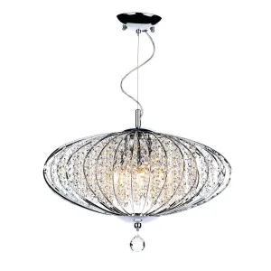 ADR0550 5 Light Suspended Light Polished Chrome
