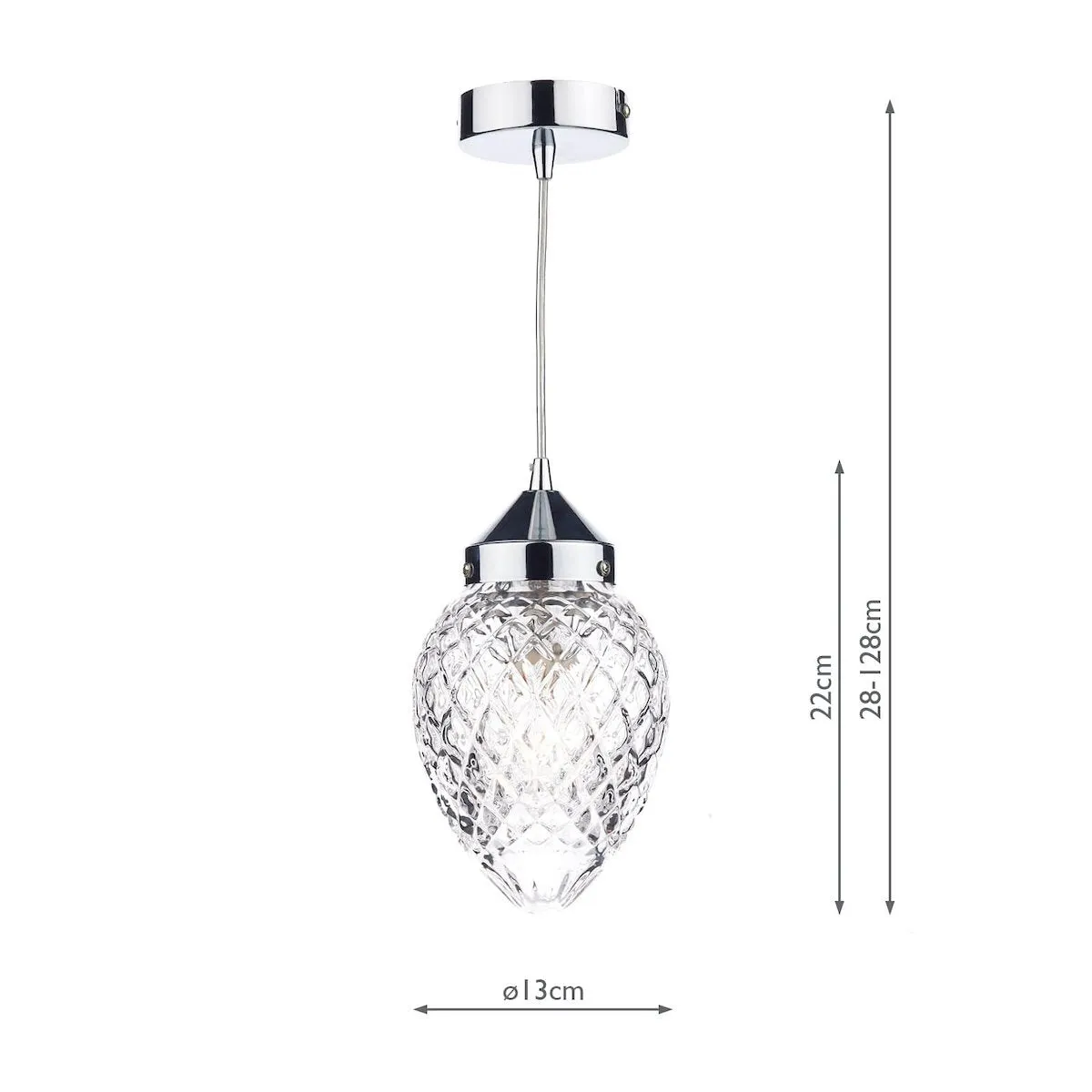 AGA0150 Single Pendant Polished Chrome