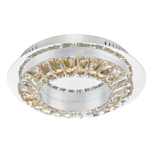 ALT5250 LED Crystal Flush Light Polished Chrome