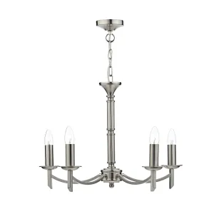 AMB0546 5 Light Multi Arm Light Satin Chrome