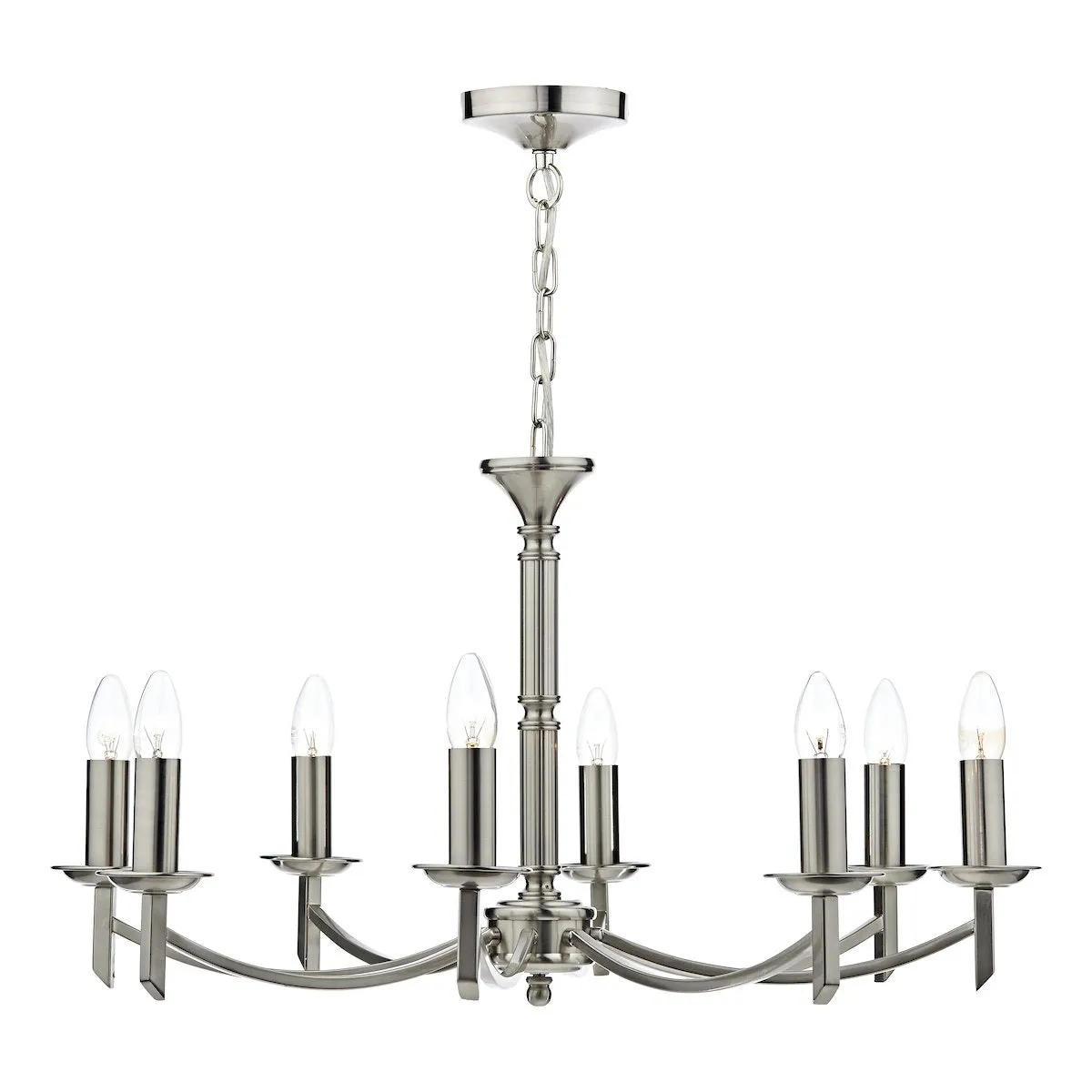 AMB0846 8 Light Multi Arm Light Satin Chrome
