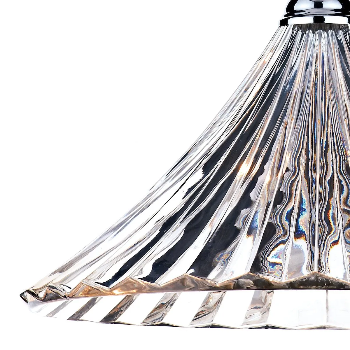 ARD868 Large Single Pendant Clear Glass/Polished Chrome Finish