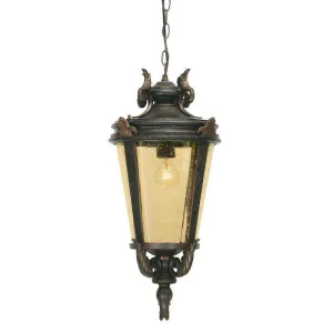 Baltimore Weathered Bronze Large Outdoor Pendant Light