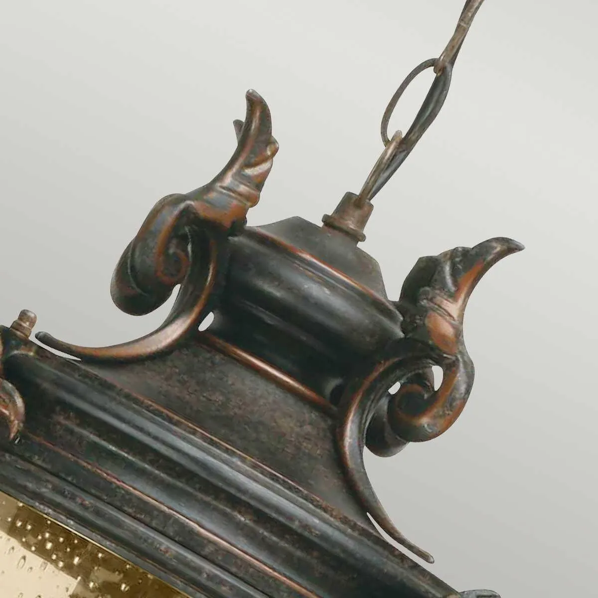 Baltimore Weathered Bronze Large Outdoor Pendant Light