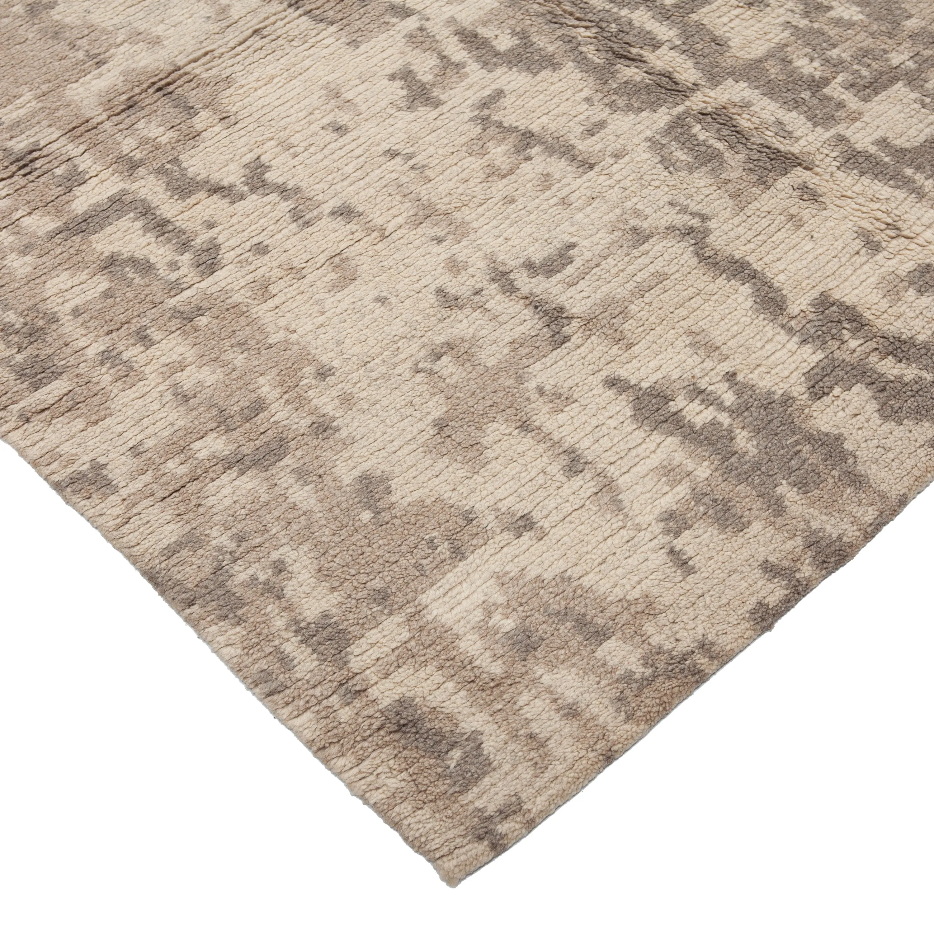 Beige Contemporary Tibetan Wool Rug - 10'3" x 14'3"