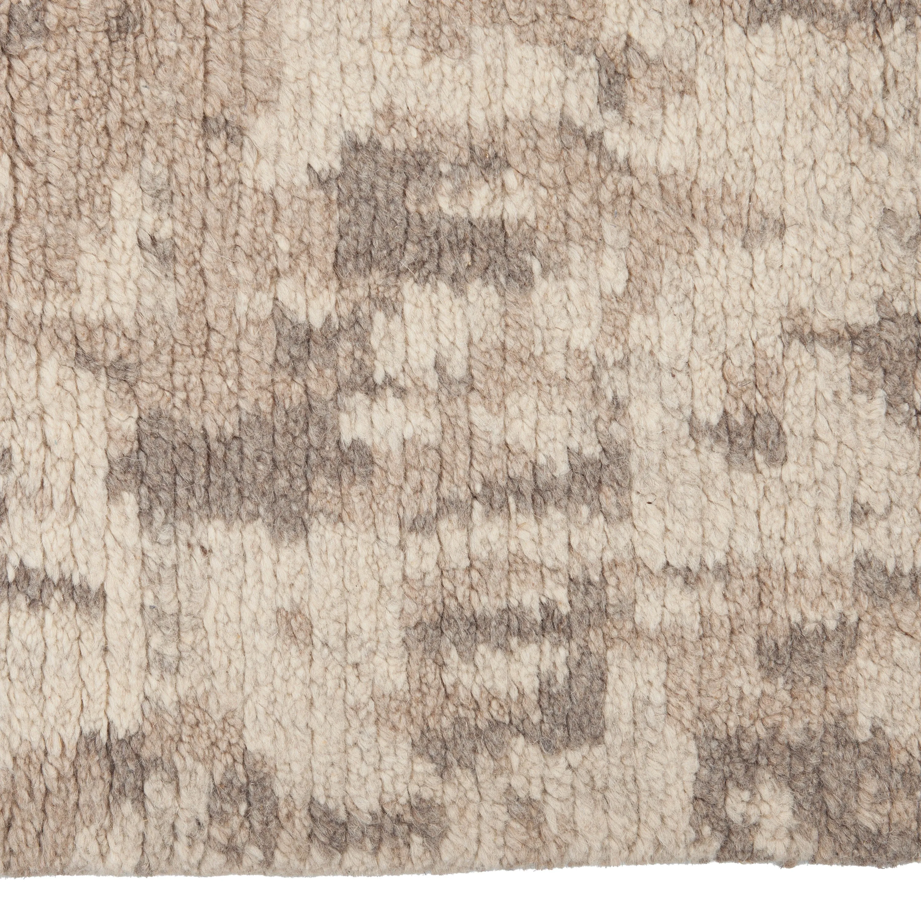 Beige Contemporary Tibetan Wool Rug - 10'3" x 14'3"