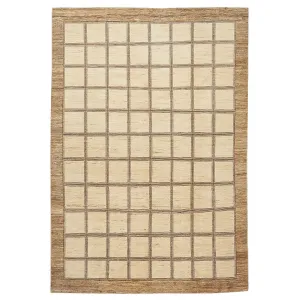 Beige Flatweave Wool Rug - 9'1" x 13'3"