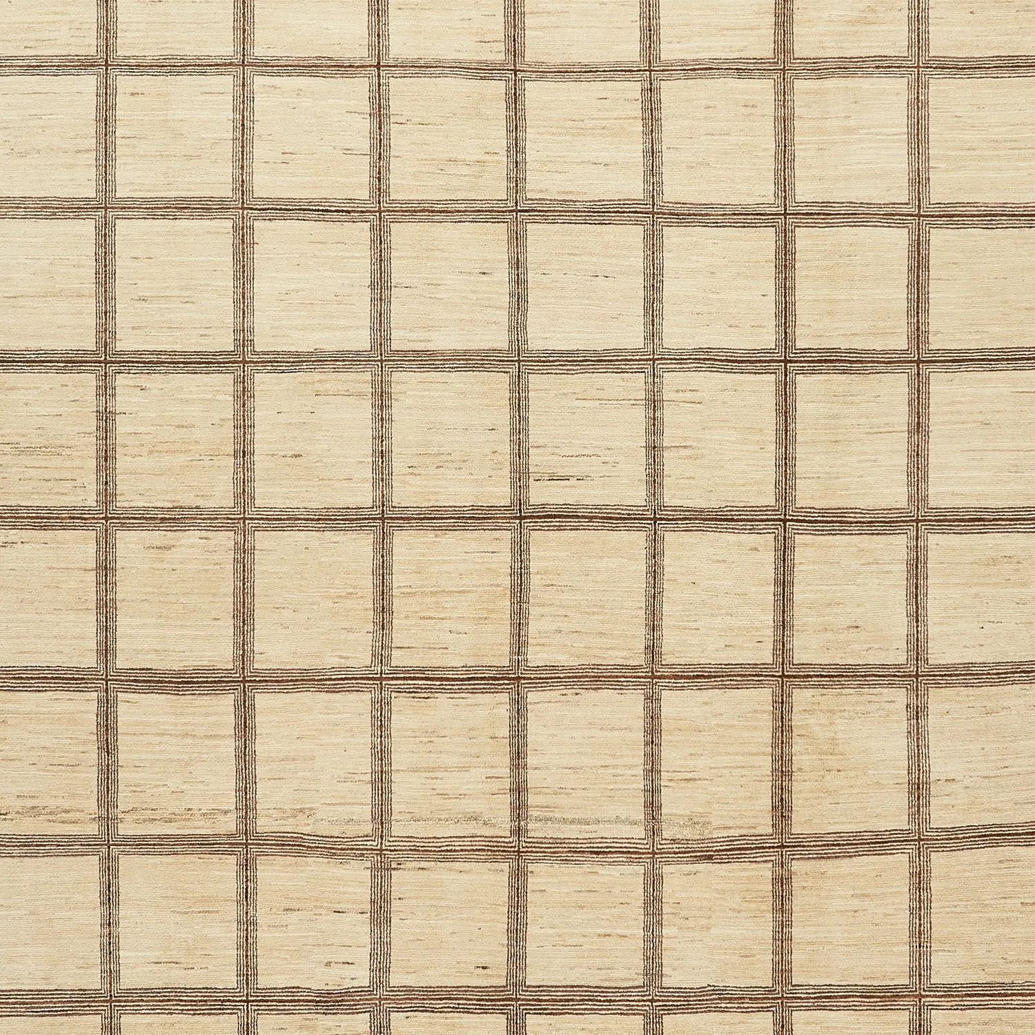 Beige Flatweave Wool Rug - 9'1" x 13'3"