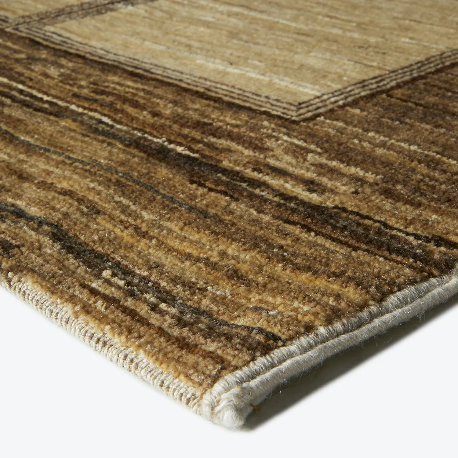 Beige Flatweave Wool Rug - 9'1" x 13'3"