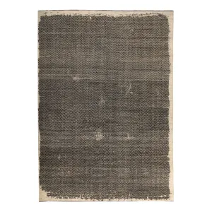 Black & Ivory Stelle Contemporary Tibetan Wool Rug - 9' x 12'