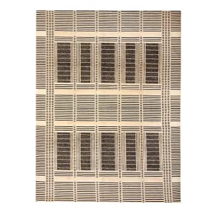 Black & White Contemporary Silk Rug - 8' x 10'