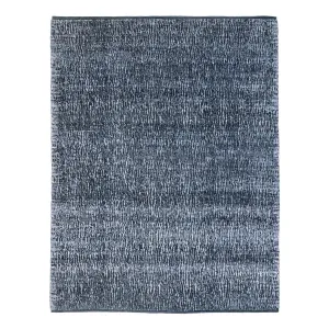 Blue Stelle Transitional Wool Silk Blend Rug - 9'3" x 12'