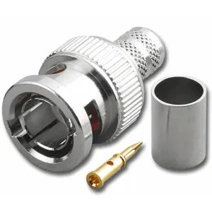 BNC BNC002 MALE BNC 3PC Crimp CONNECTORS PLUGS RG59 Cable x10
