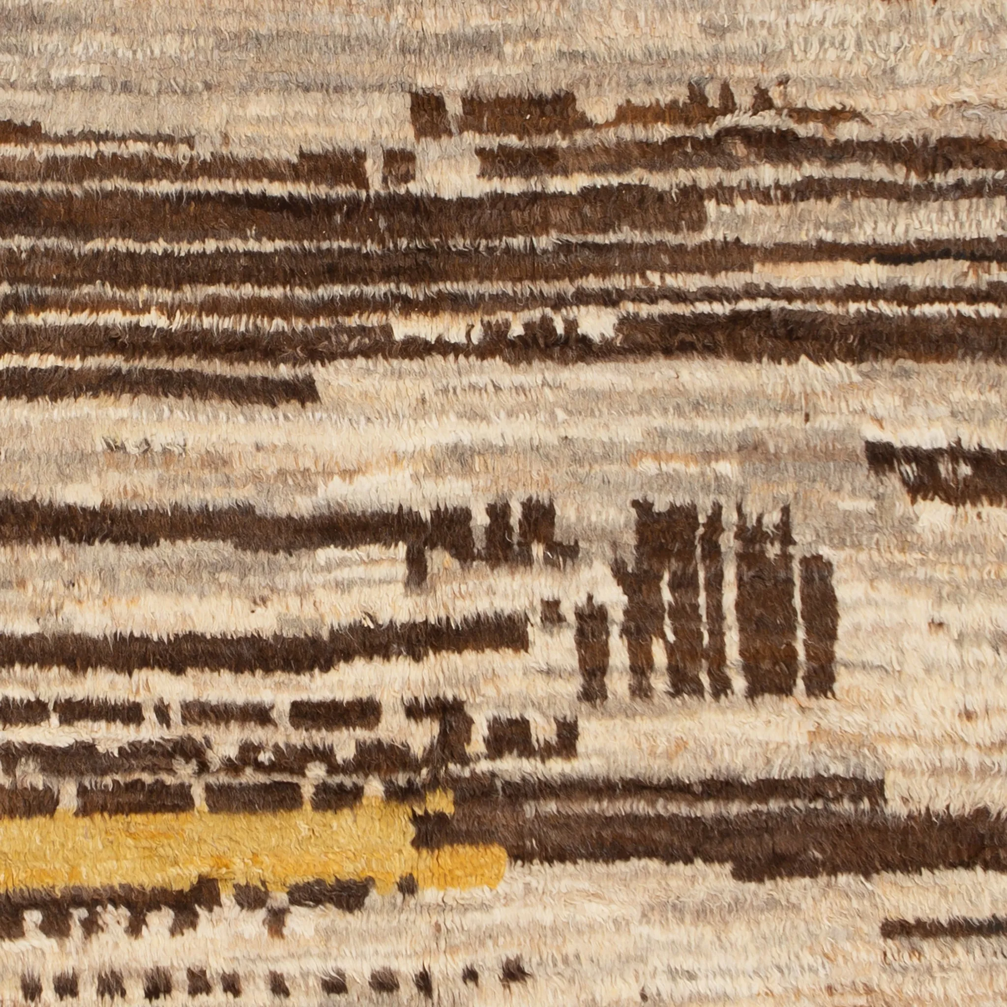 Brown Modern Wool Rug - 7'3'' x 10'11''