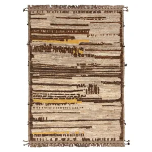 Brown Modern Wool Rug - 7'3'' x 10'11''