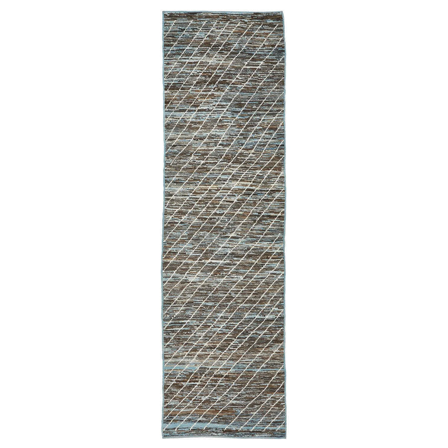 Brown Moroccan Wool Runner - 3'1" x 11'2"