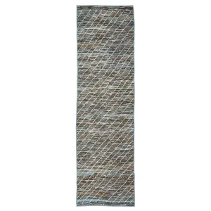 Brown Moroccan Wool Runner - 3'1" x 11'2"