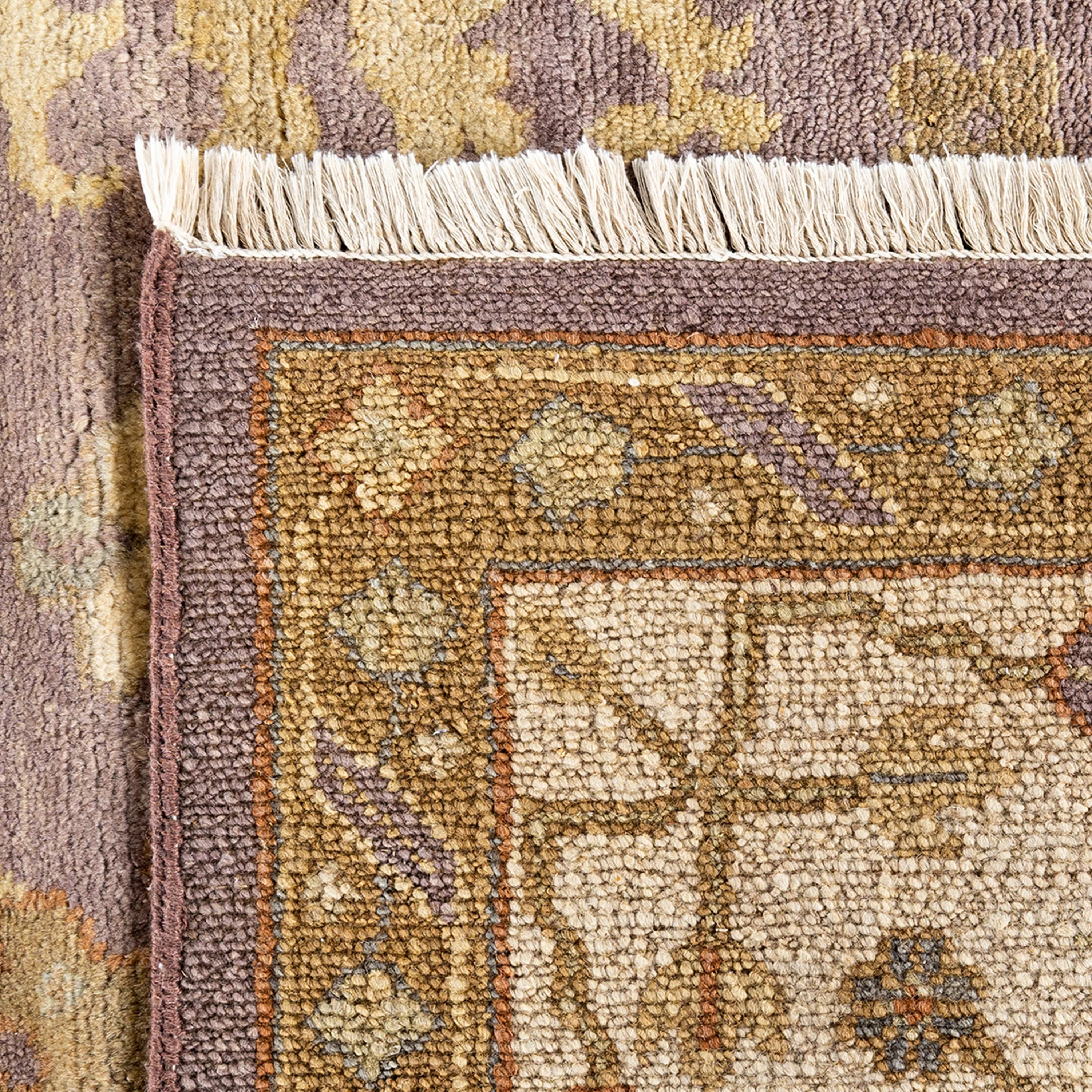 Brown Traditional Wool Rug - 9'4" x 12'3"