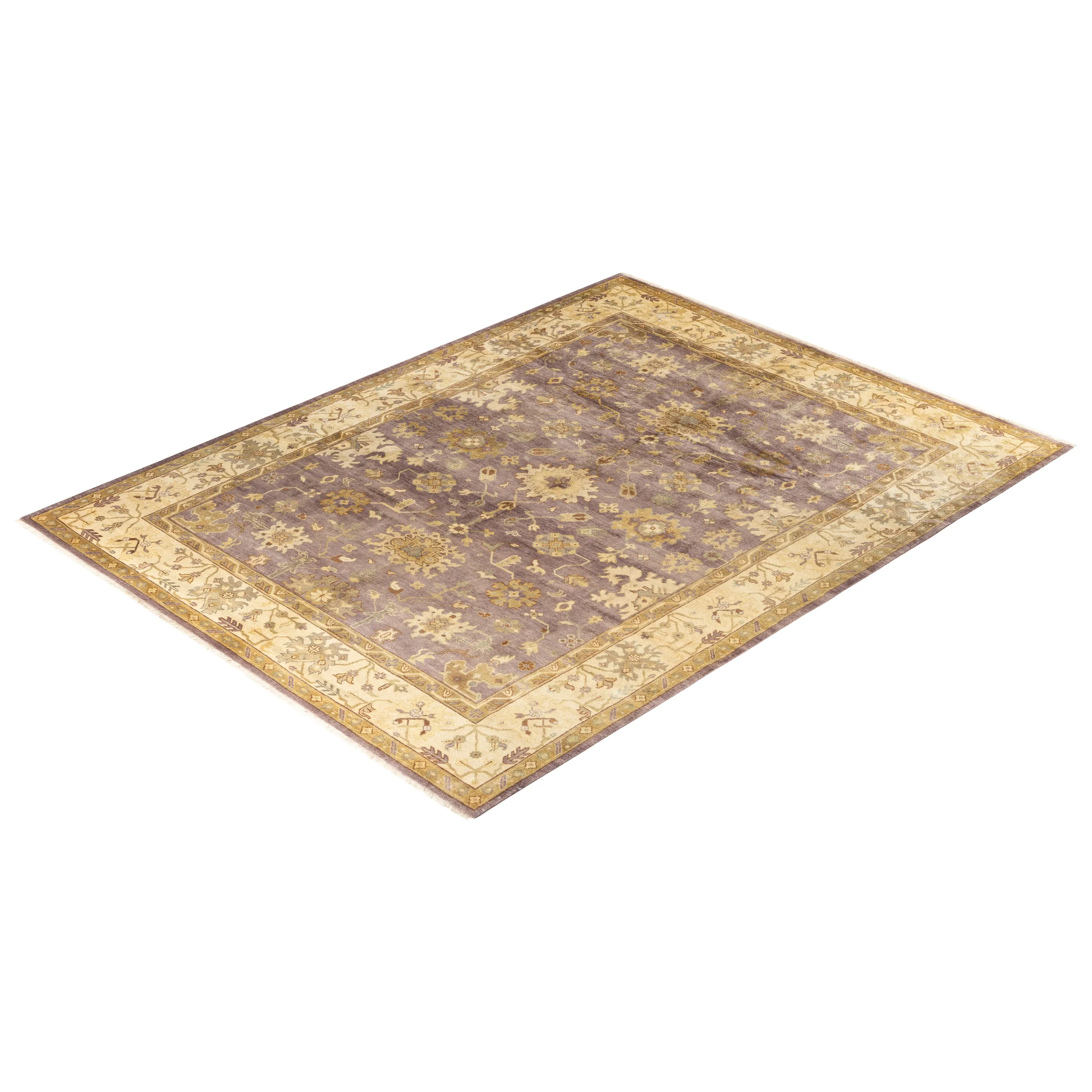 Brown Traditional Wool Rug - 9'4" x 12'3"