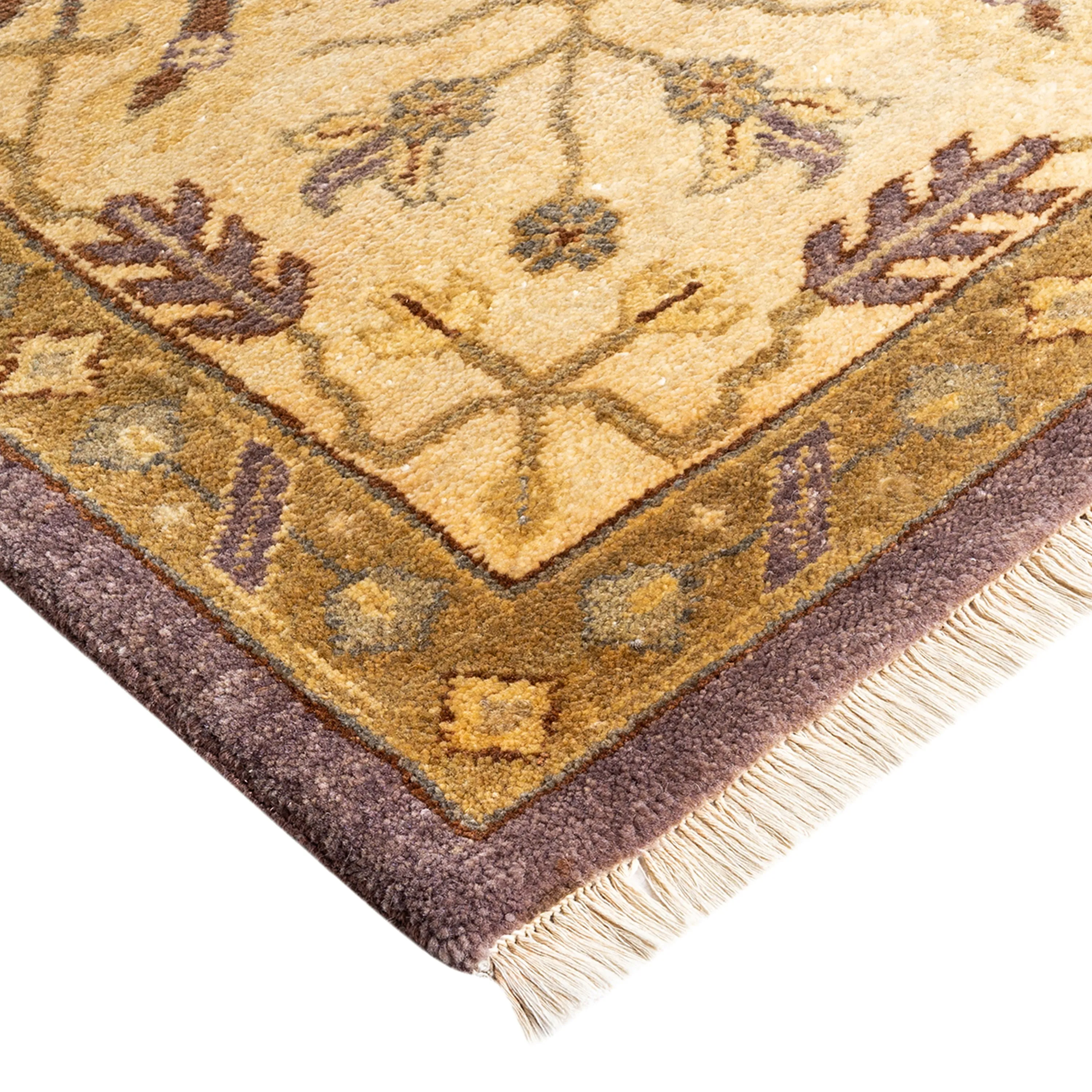Brown Traditional Wool Rug - 9'4" x 12'3"