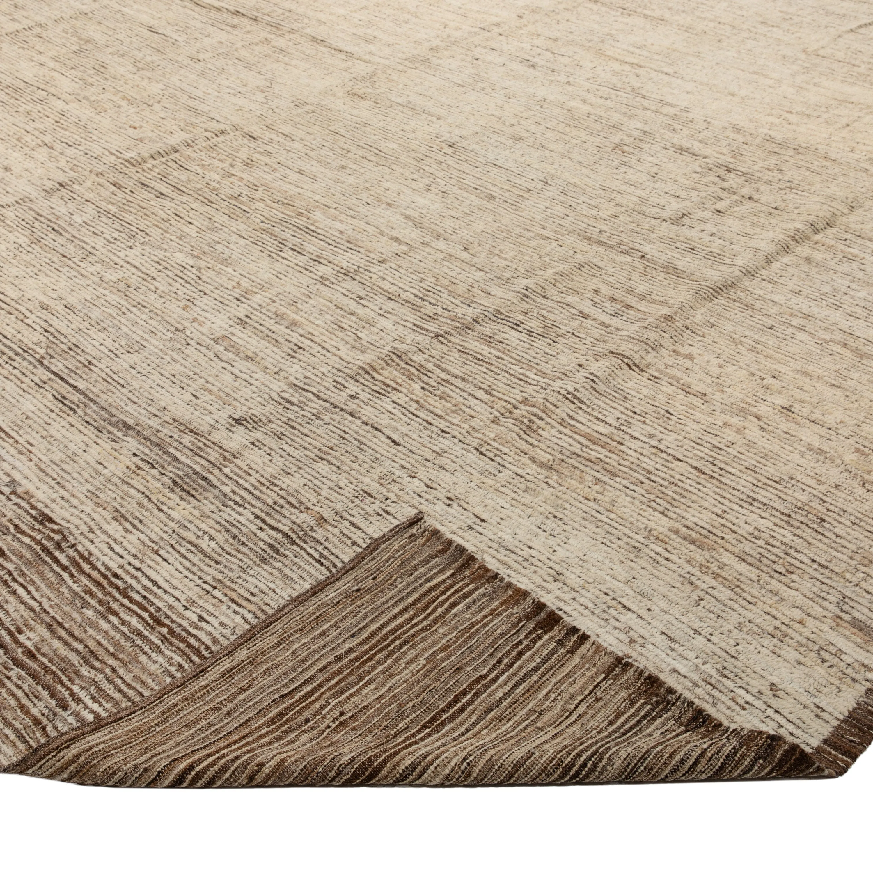 Brown Zameen Transitional Wool Rug - 14'11" x 20'2"