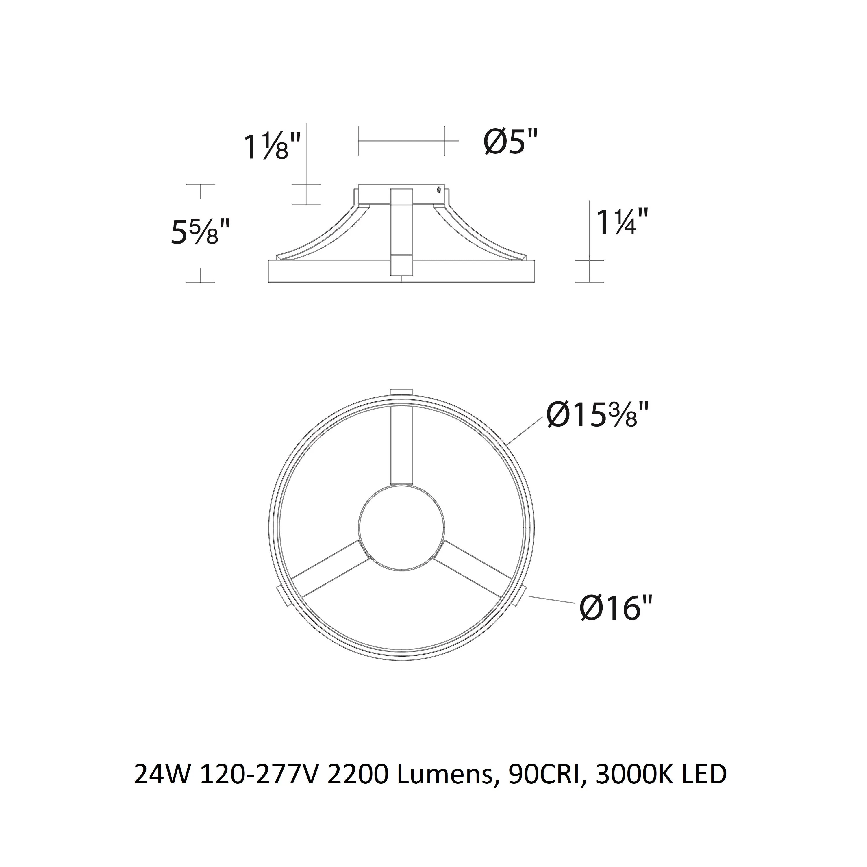 Chaucer LED Semi Flush Mount