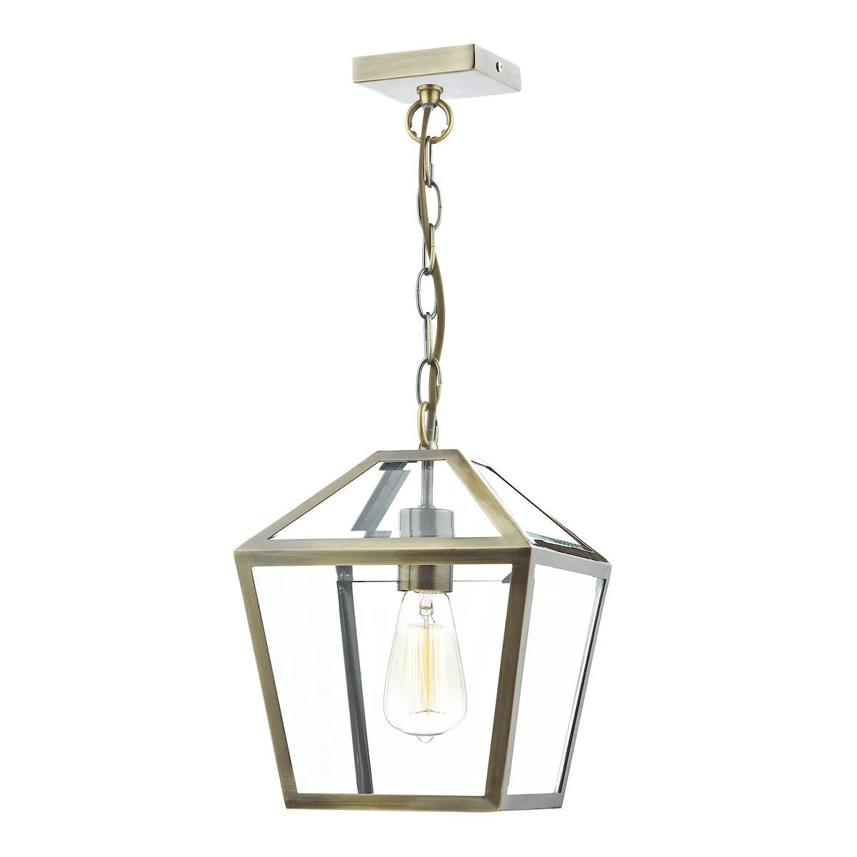 CHU0175 Single Pendant Antique Brass
