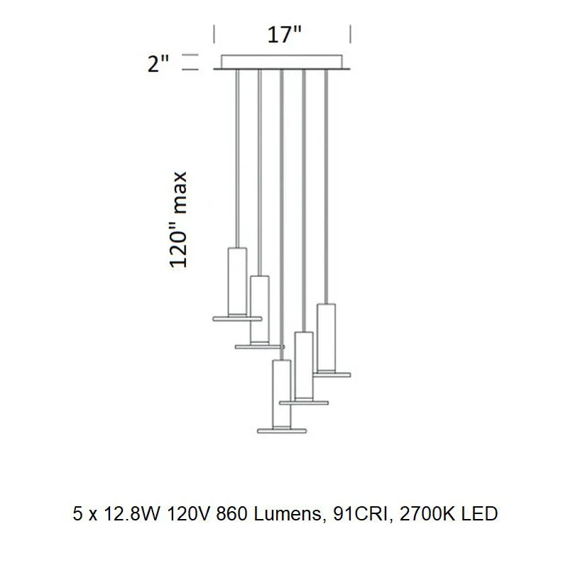 Cielo Five Light Chandelier