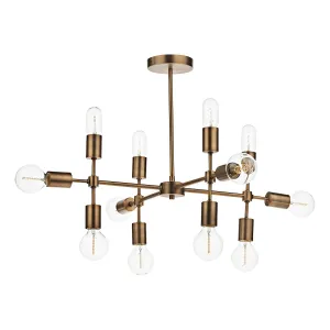 COD1235 12 Light Suspended Light Old Gold