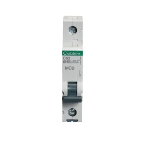 Crabtree 6HSL63C 63A SP Type C MCB