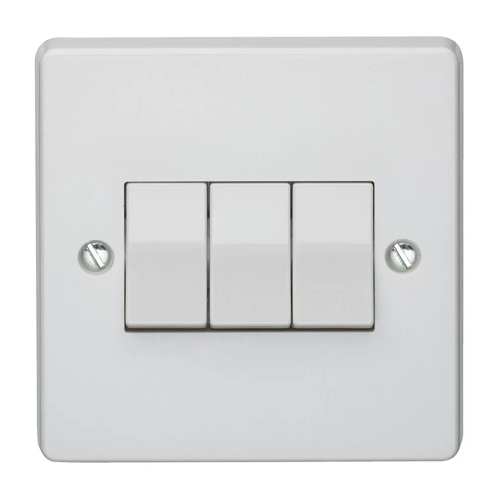 Crabtree Capital 4173 10Ax 3 Gang 2 Way Switch