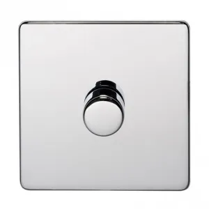 Crabtree Platinum 7400-D1-HPC 1 Gang Dimmer Highly Polished Chrome