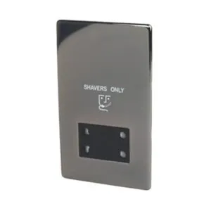 Crabtree Platinum 7411-BKN Shaver Socket Black Nickel