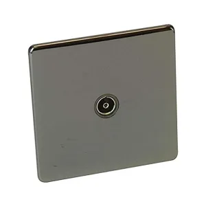 Crabtree Platinum 7765-BKN Tv Socket Black Nickel