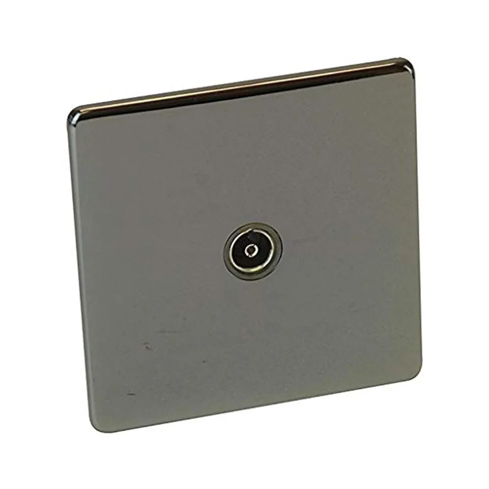 Crabtree Platinum 7765-BKN Tv Socket Black Nickel