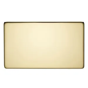 Crabtree Platinum 7777-PB 2 Gang Blank Plate Brass