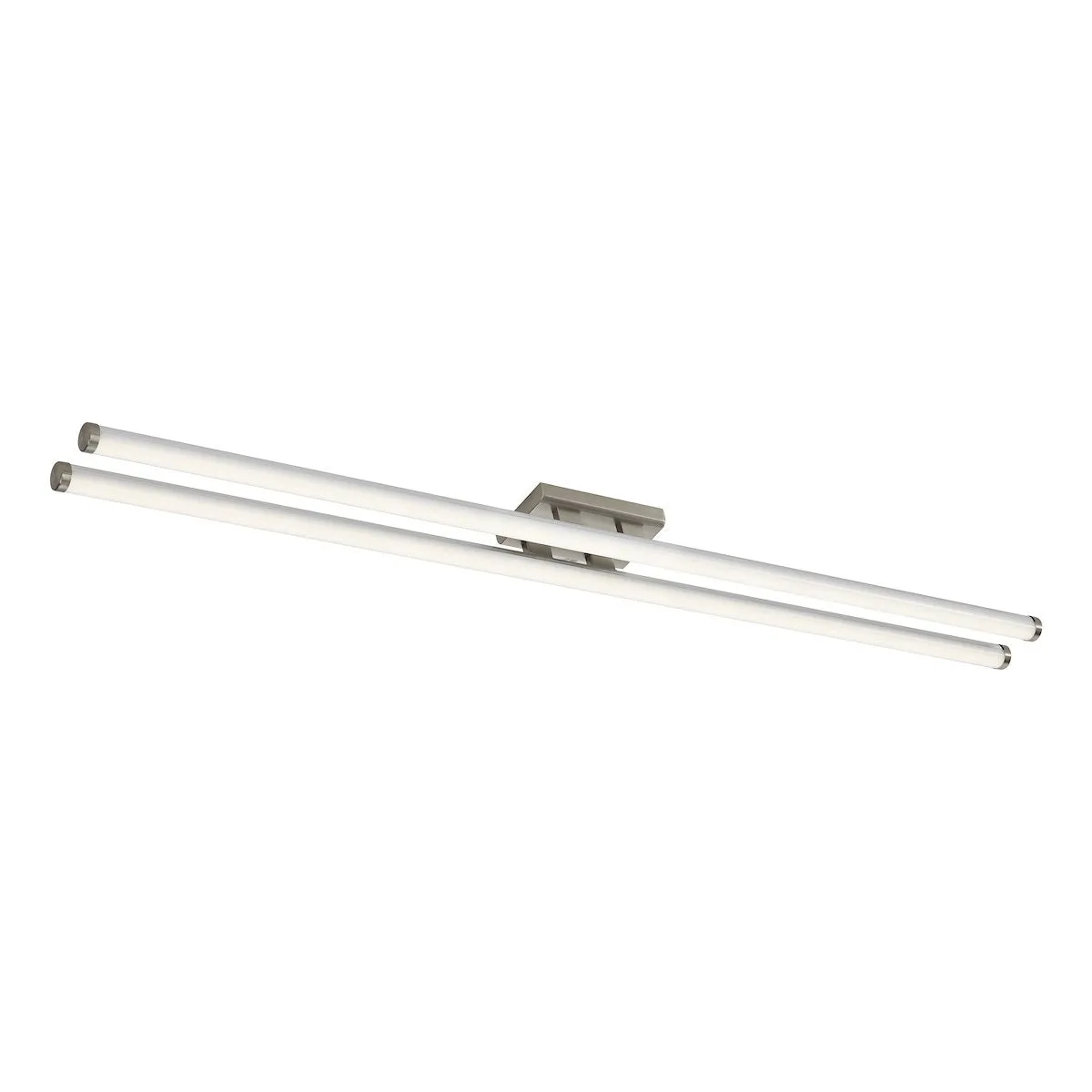 CUI4846 Twin LED Ceiling Flush Light 117cm Brushed Chrome
